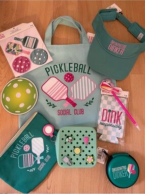 Pickleball Social Club Mint & Teal Tote, Visor & Accessory Set